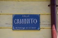 Caminito street sign in the Republic de La Boca neighborhood of Buenos Aires, Argentina Royalty Free Stock Photo