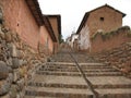 Calle de escaleras en un pueblo de Peru Royalty Free Stock Photo