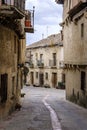 Street in Pedraza, a Spanish town located north of Madrid.