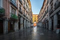 Calle de Toledo Street with Arches leading to Plaza Mayor - Madrid, Spain Royalty Free Stock Photo