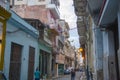 Calle Obrapia Street, Old Havana, Havana, Cuba Royalty Free Stock Photo