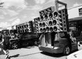 Calle Ocho: Cuban festival in Little Havana. Huge Car\'s speakers sound systems with tons of volume