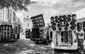 Calle Ocho: Cuban festival in Little Havana. Huge Car\'s speakers sound systems with tons of volume