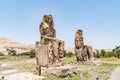 Colossi of Memnon Amenhotep III in Luxor, Egypt Royalty Free Stock Photo