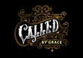 CALLED BY GRACE word lettering custom design Royalty Free Stock Photo