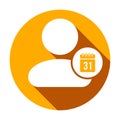 Callendar people user icon Royalty Free Stock Photo