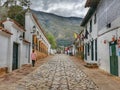 Calles de Villa de Leyva en boyaca Colombia Royalty Free Stock Photo