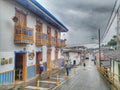 Calles del pueblo de Salento en el eje cafetero. Colombia. Royalty Free Stock Photo