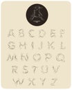 Calligraphic alphabet. Design elements Royalty Free Stock Photo