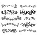 Calligraphic Borders anctor d Page Decoration Royalty Free Stock Photo