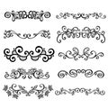 Calligraphic Borders anctor d Page Decoration Royalty Free Stock Photo
