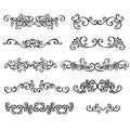 Calligraphic Borders anctor d Page Decoration Royalty Free Stock Photo