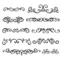Calligraphic Borders anctor d Page Decoration Royalty Free Stock Photo