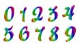 Calligraphic 3D Rendered Digits, Numbers