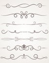 Calligraphic decorative elements.