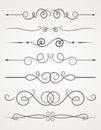 Calligraphic decorative elements.