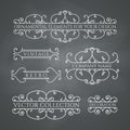 Calligraphic design elements Royalty Free Stock Photo