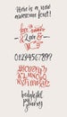 Calligraphic elegance font