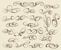 Calligraphic elegant elements design.Vector illustration. Royalty Free Stock Photo