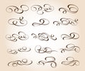 Calligraphic elegant elements design.Vector illustration. Royalty Free Stock Photo