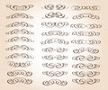 Calligraphic elegant elements design.Vector illustration. Royalty Free Stock Photo