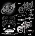 Calligraphic elements for design label menu Royalty Free Stock Photo