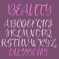 Calligraphic english alphabet