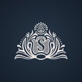 Calligraphic flourishes Luxury Logo template elegant ornament