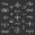 Calligraphic flourishes. Vector design elements