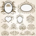 Calligraphic Frames and Design Elements Royalty Free Stock Photo