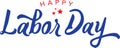 Calligraphic Happy Labor Day Vector Typography