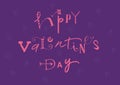 Calligraphic Happy Valentines Day Royalty Free Stock Photo