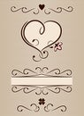 Calligraphic heart Royalty Free Stock Photo