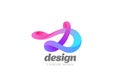 Calligraphic Letter D Logo vector. Calligraphy Mon