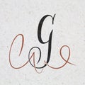 Calligraphic letter G.