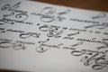 Calligraphic letter