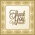 Calligraphic lettering - thank you