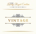 Calligraphic Luxury line logo. Flourishes elegant emblem monogram. Royal vintage divider design