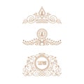 Calligraphic Luxury logo. Emblem elegant decor elements. Vintage