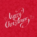 Calligraphic Merry Christmas lettering