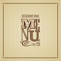 Calligraphic restaurant menu card design Royalty Free Stock Photo