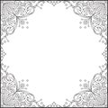 Calligraphic square frame decoration with empty place for your t