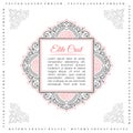 Calligraphic square Ornament Frame Lines. Restaurant menu. Luxury vintage ornate greeting card with typographic design.