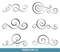 Calligraphic swirls collection