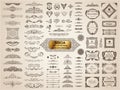 Calligraphic vintage elements. Vector baroque set. Design icons Royalty Free Stock Photo