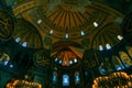 Calligraphies of the names of Allah and Prophet Mohammad in Hagia Sophia