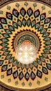 calligraphy artwork on the dome of the Depok city mosque Royalty Free Stock Photo