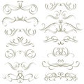 Calligraphy decorative borders, ornamental rules,