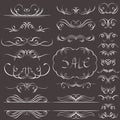 Calligraphy decorative borders, ornamental rules,