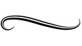 Calligraphy doodle line highlight sketch, stroke emphasis swoosh curly swish